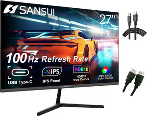 Sansui Computer Monitors 27 inch 100Hz IPS USB Type-C FHD 1080P HDR10 Built-in Speakers HDMI DP Game RTS/FPS tilt Adjustable for Working and Gaming (ES-27X3 Type-C Cable & HDMI Cable Included) Sansui Computer Monitors 27 inch 100Hz IPS USB Type-C FHD 1080P HDR10 Built-in Speakers HDMI DP Game RTS/FPS tilt Adjustable for Working and Gaming (ES-27X3 Type-C Cable & HDMI Cable Included)