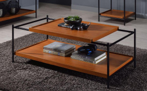 Oaken Coffee Table; Honey Oak & Black Oaken Coffee Table; Honey Oak & Black