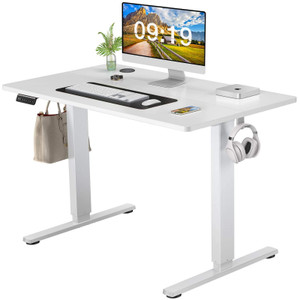 Electric Height Adjustable Standing Desk,Sit to Stand Ergonomic Computer Desk,White,40'' x 24" Electric Height Adjustable Standing Desk,Sit to Stand Ergonomic Computer Desk,White,40'' x 24"