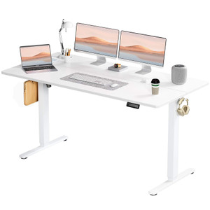 Electric Height Adjustable Standing Desk,Sit to Stand Ergonomic Computer Desk,White,63'' x 24" Electric Height Adjustable Standing Desk,Sit to Stand Ergonomic Computer Desk,White,63'' x 24"