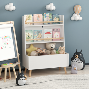 Kids Bookshelf, Book and Magazine Rack, Book Organizer, toy Storage Cabinet Organizer, White Kids Bookshelf, Book and Magazine Rack, Book Organizer, toy Storage Cabinet Organizer, White