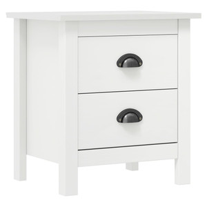 Bedside Cabinet Hill White 18.1"x13.8"x19.5" Solid Pine Wood Bedside Cabinet Hill White 18.1"x13.8"x19.5" Solid Pine Wood