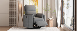 360 Degree Swivel Recliner Theater Recliner Manual Rocker Recliner Chair with Two Removable Pillows for Living Room, Dark Grey 360 Degree Swivel Recliner Theater Recliner Manual Rocker Recliner Chair with Two Removable Pillows for Living Room, Dark Grey