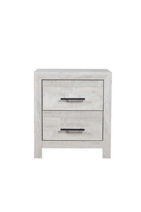 Denver Modern Style 2-Drawer Nightstand Made with Wood in Gray Denver Modern Style 2-Drawer Nightstand Made with Wood in Gray
