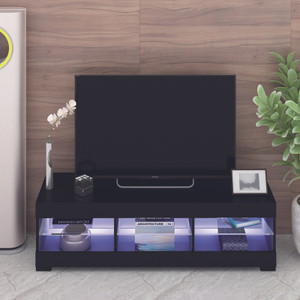 LED TV Stand for Up to 60 Inch TV,Modern High Gloss Entertainment Center with Open Shelf,TV Stand Console Table for Living Room,Bedroom LED TV Stand for Up to 60 Inch TV,Modern High Gloss Entertainment Center with Open Shelf,TV Stand Console Table for Living Room,Bedroom