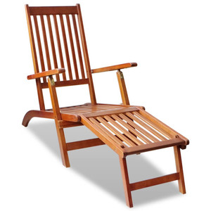 Patio Deck Chair with Footrest Solid Acacia Wood Patio Deck Chair with Footrest Solid Acacia Wood