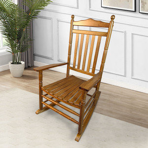 BALCONY PORCH ADULT ROCKING CHAIR OAK BALCONY PORCH ADULT ROCKING CHAIR OAK