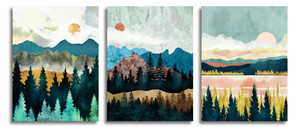Abstract Wall Art Forest Mountain Watercolor Wall Paintings Landscape Modern Canvas Prints Bathroom Bedroom Office Wall Decor 3 Piece Abstract Wall Art Forest Mountain Watercolor Wall Paintings Landscape Modern Canvas Prints Bathroom Bedroom Office Wall Decor 3 Piece