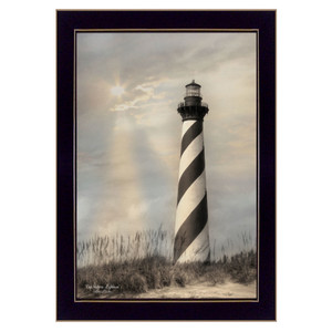 "Cape Hatteras Lighthouse" By Lori Deiter, Printed Wall Art, Ready To Hang Framed Poster, Black Frame "Cape Hatteras Lighthouse" By Lori Deiter, Printed Wall Art, Ready To Hang Framed Poster, Black Frame