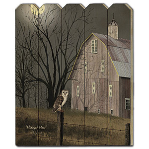 "Midnight Moon" by Billy Jacobs, Printed Wall Art on a Wood Picket Fence "Midnight Moon" by Billy Jacobs, Printed Wall Art on a Wood Picket Fence