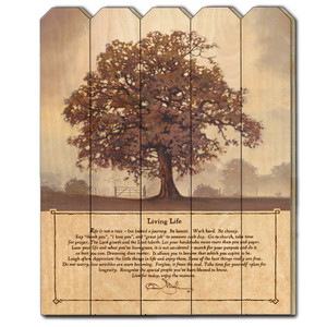"Living Life" by Bonnie Mohr, Printed Wall Art on a Wood Picket Fence "Living Life" by Bonnie Mohr, Printed Wall Art on a Wood Picket Fence