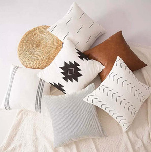 Throw Pillow Set 6, 18x18 Vegan leather throw pillow, Modern Minimal Accent Pillow Covers Throw Pillow Set 6, 18x18 Vegan leather throw pillow, Modern Minimal Accent Pillow Covers