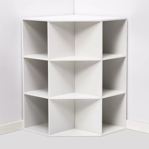 Corner Cube Bookshelf White