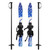 Snow Ski and Pole Set with Bindings 25.6" Ski Boards for Kids Age 2-4 Beginners, Blue