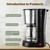 YSSOA Drip Coffee Maker 12 Cup, Anti-Drip Coffee Machine, Auto Keep Warm Function, Clear Water Level Window Coffee Pots, Small Coffee Makers Black, Stainless Steel