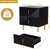 2 Drawer Nightstands,Black