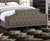 Modern Style Brown Polyfiber American Traditional 1pcs California King Size Bed Only Button Tufted Headboard Footboard Bedroom Furniture
