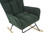 Rocking Chair Nursery, Solid Wood Legs Reading Chair with Teddy Fabric Upholstered , Nap Armchair for Living Rooms, Bedrooms, Offices, Best Gift,Emerald Teddy fabric