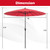 9 Feet Round Patio Umbrella with 18 Fiberglass Ribs