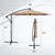 10ft Offset Umbrella Cantilever Patio Hanging Umbrella Outdoor Market Umbrella with Crank & Cross Base Suitable for Garden, Lawn, backyard and Deck, Tan