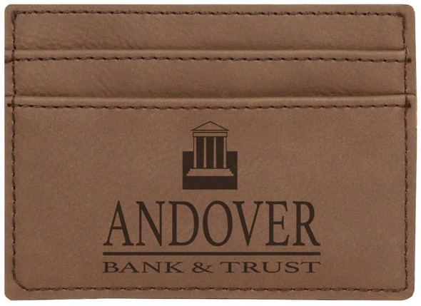 Dark Brown Leatherette Wallet Clip