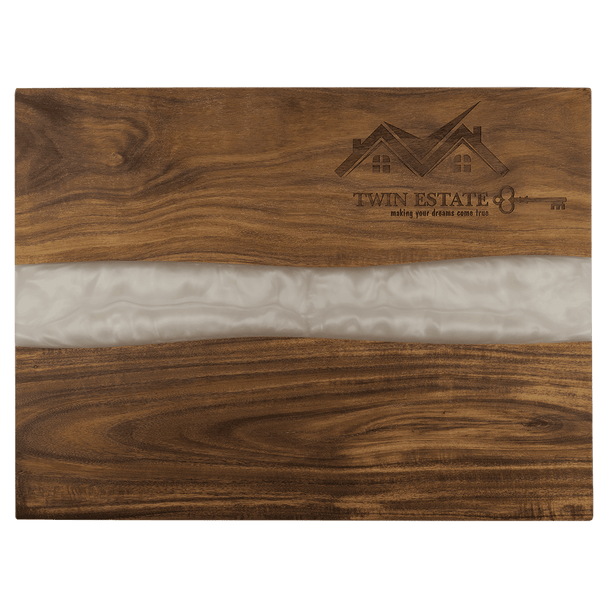 Acacia & Pearl Resin Serving Board