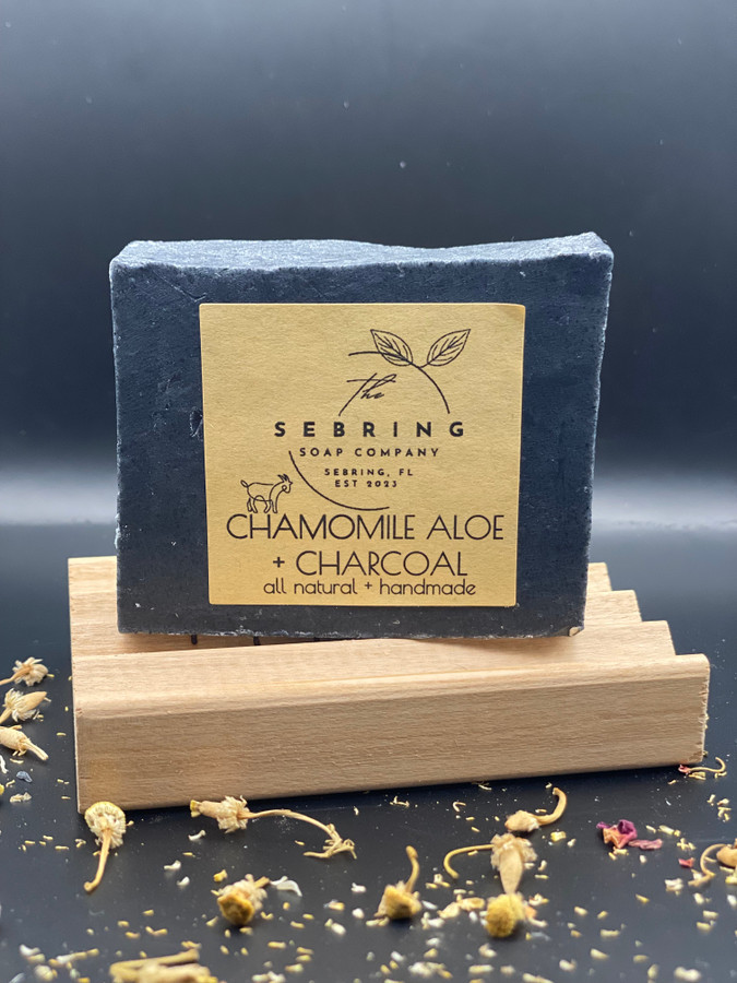 Chamomile, Aloe & Charcoal Goat Milk Soap