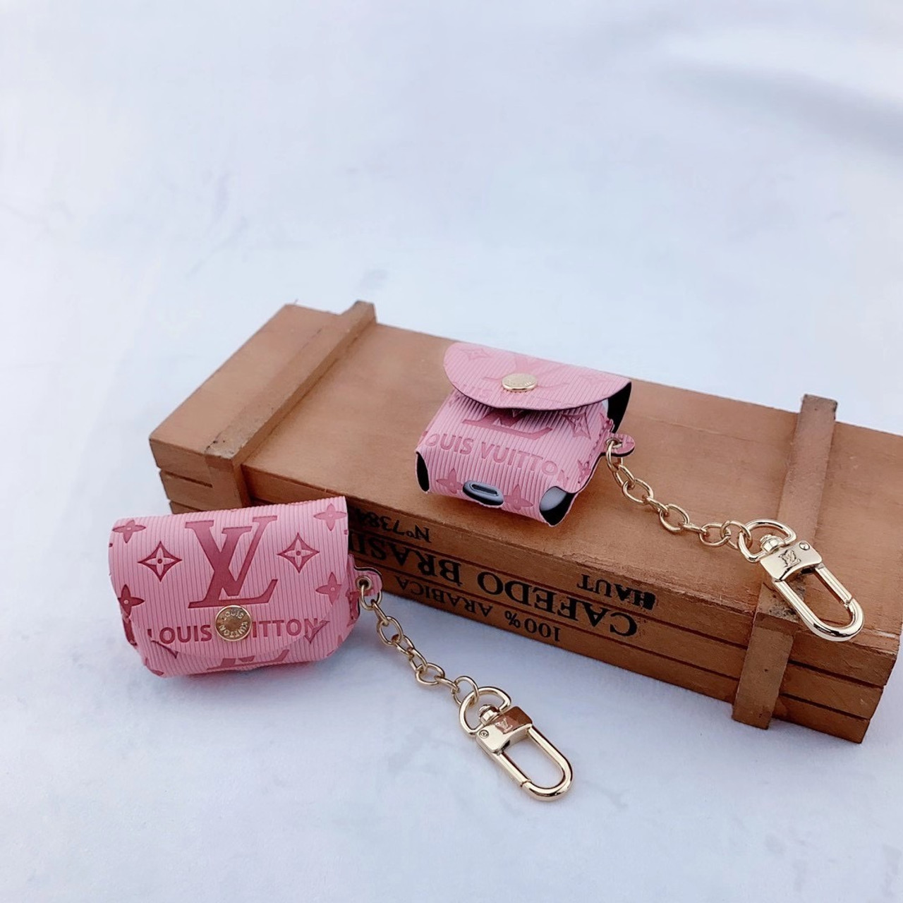 Pink LV Airpod Case - Dopephonecases
