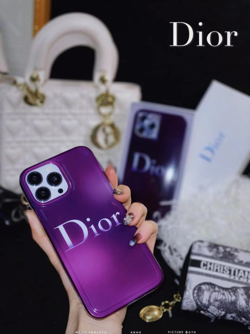 Purple Dior Glossy TPU case