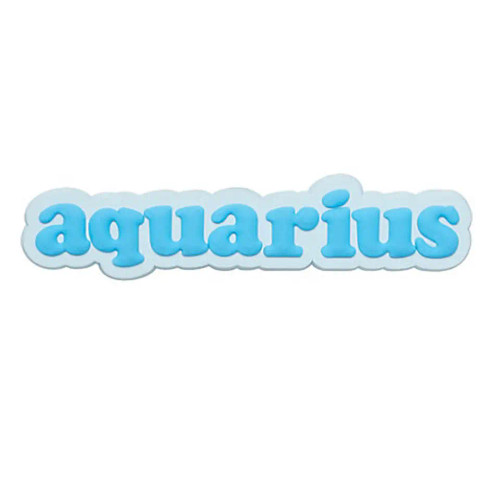 Aquarius Word Zodiac Croc Charm