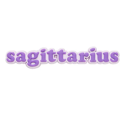 Sagittarius Word Zodiac Croc Charm