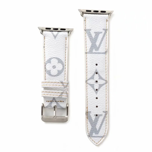 Big White/Grey LV Apple Watch Band