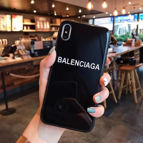 Black Mini Balenciaga Glass Case