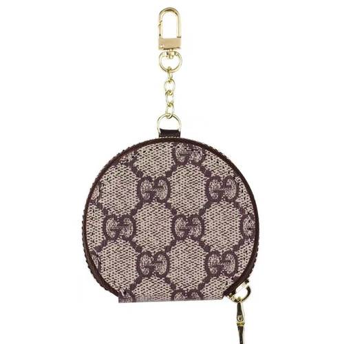 Brown Gucci logo pouch keychain Airpod Case