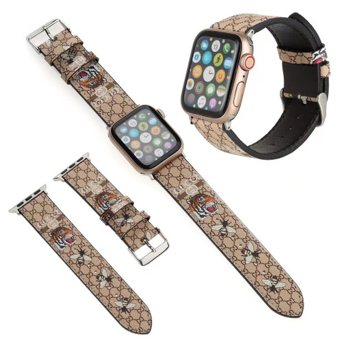 Tan Coach x Bape Apple Watch Band