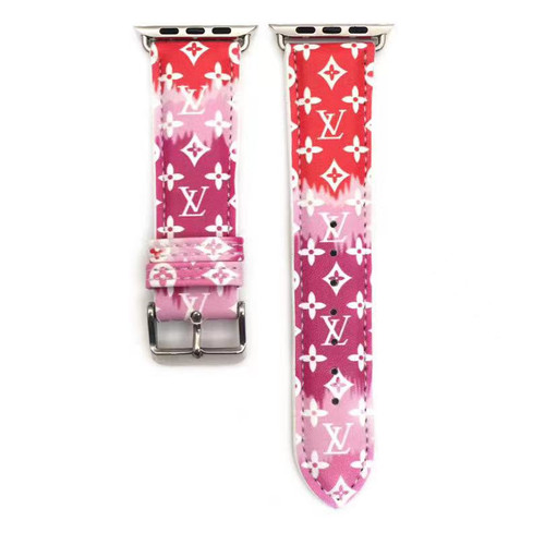 Small Pink Tie Dye LV Apple Watch Band