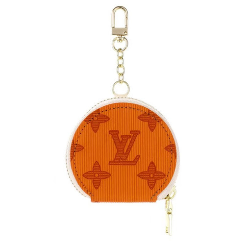 LV etched Orange pouch keychain Airpod Case