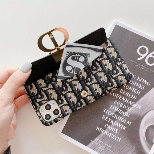 Dior black Wallet pocket case