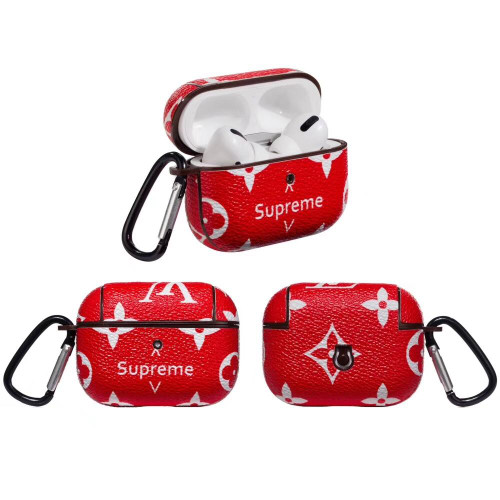 Red Supreme LV Airpod Case