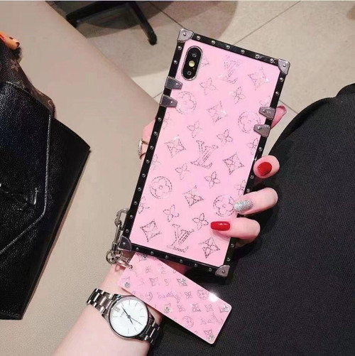 Pink Mirror LV TPU Trunk Case - Dopephonecases