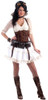 Steampunk Sally Women's Costume Adult Std Skirt Corset Garters Blouse Ivory New