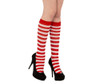 Red White Striped Knee High Socks Adult Elf Halloween Costume Acc. Wheres Waldo