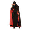 Hooded Black Velvet Cape Red or Purple Lining Adult Medieval Costume Accessory