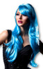 High Quality Blush Carmen Cool Blue Long Anime Fantasy Rave Wavy Costume Wig New