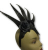 Black Evil Queen Headress Spikes Roses Glitter Womens Halloween Costume Headband