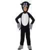 Kids Deluxe Bull Black Jumpsuit & Headpiece Child Zip-Up Halloween Costume SM-LG