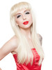 Rockstar Cosplay Blonde Pin-up Long Straight Costume Wig Women's Retro Stylable