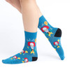 Good Luck Sock Clowning It Crew Socks Adult Shoe Size 5-9 Scary Killer Clown