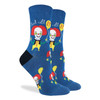 Good Luck Sock Clowning It Crew Socks Adult Shoe Size 5-9 Scary Killer Clown