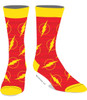 Justice League Flash Crew Socks Lightening Bolt Adult Men Costume Accessory